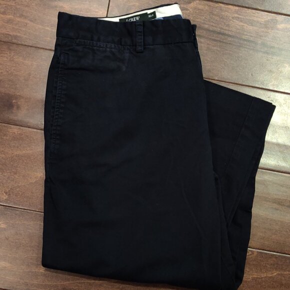 J. Crew Navy Blue Flat Front Chinos Men's SIZE 33 - Picture 5 of 5